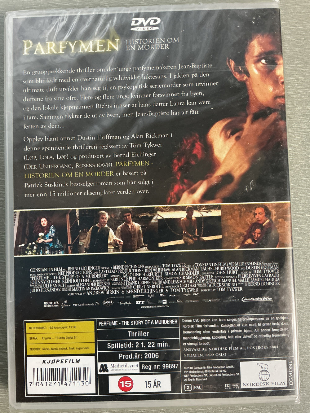 Parfymen – Historien om en morder. 2006. DVD. Ny i plast!