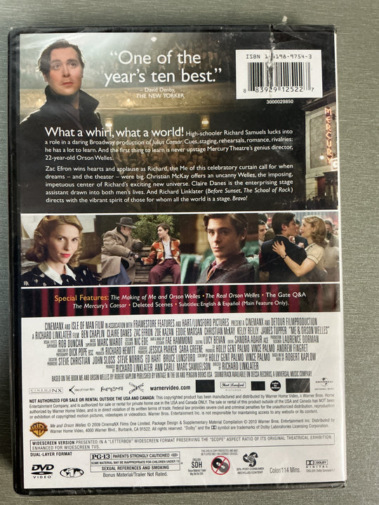 Me and Orson Welles. 2008. DVD. Ny i plast!