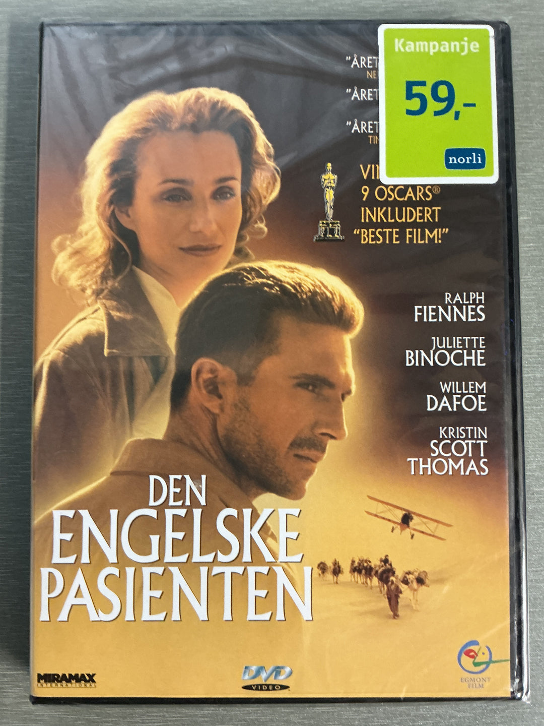 Den engelske pasienten. 1996. DVD. Ny i plast!