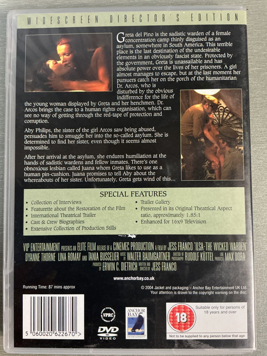 Ilsa the Wicked Warden – Widescreen Director's Edition. 1977. DVD.