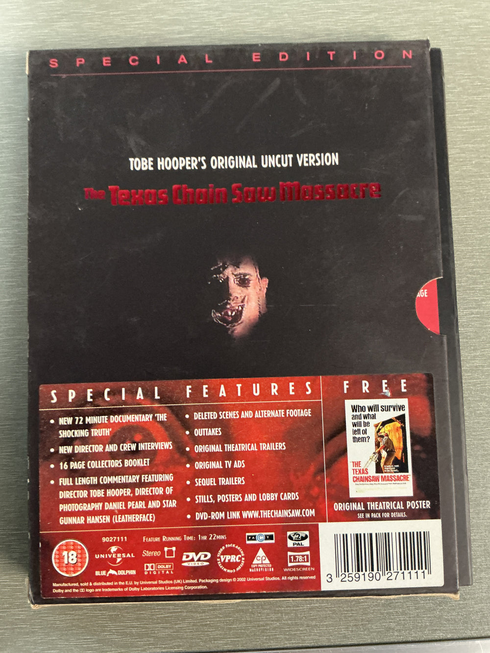 The Texas Chain Saw Massacre – Special Edition. 1974. DVD.
