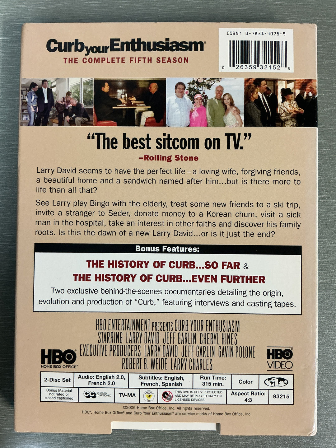 Curb Your Enthusiasm: The Complete Fifth Season. 2005. DVD.