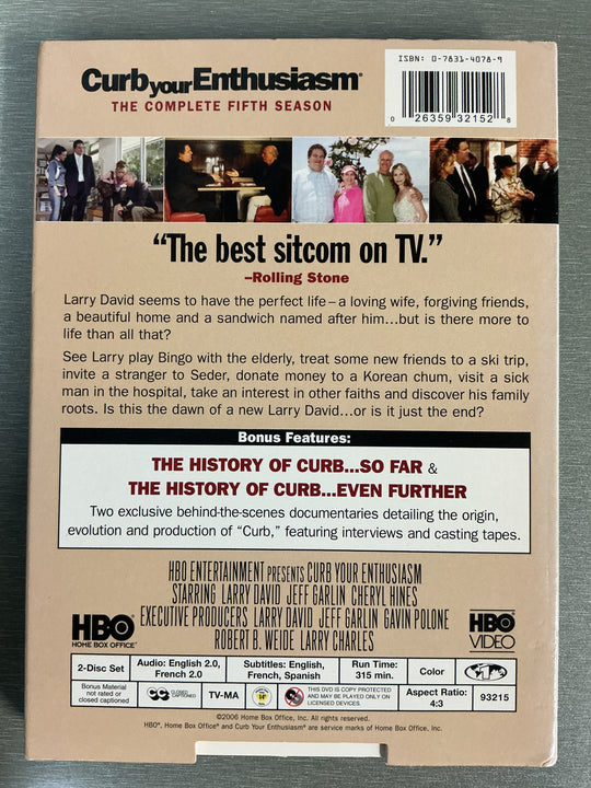 Curb Your Enthusiasm: The Complete Fifth Season. 2005. DVD.