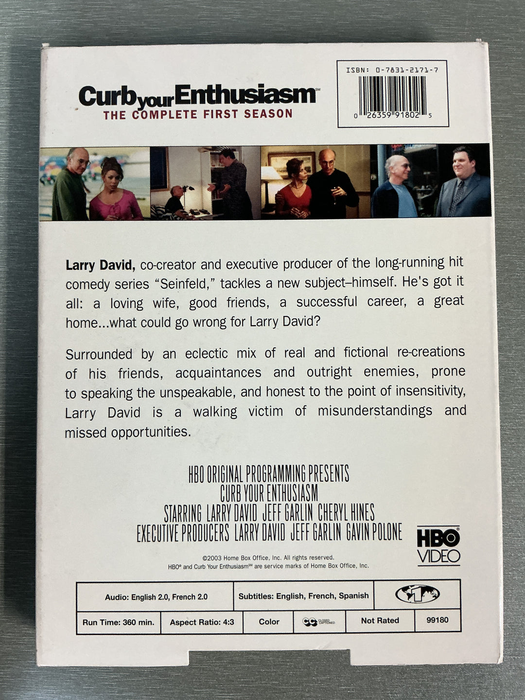 Curb Your Enthusiasm: The Complete First Season. 2000. DVD.