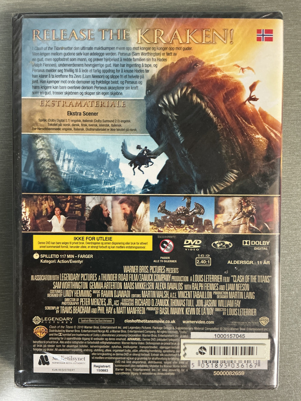 Clash of the Titans. 2010. DVD. Ny i plast!
