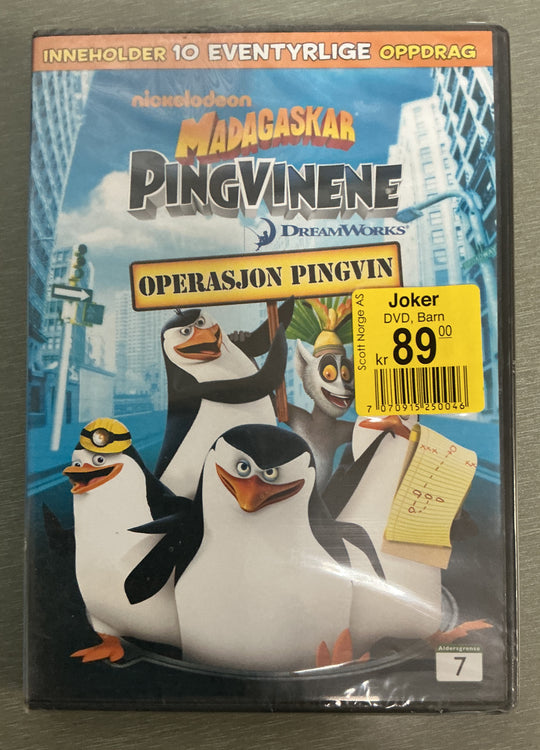 Pingvinene fra Madagaskar: Operasjon pingvin. 2010. DVD. Ny i plast!