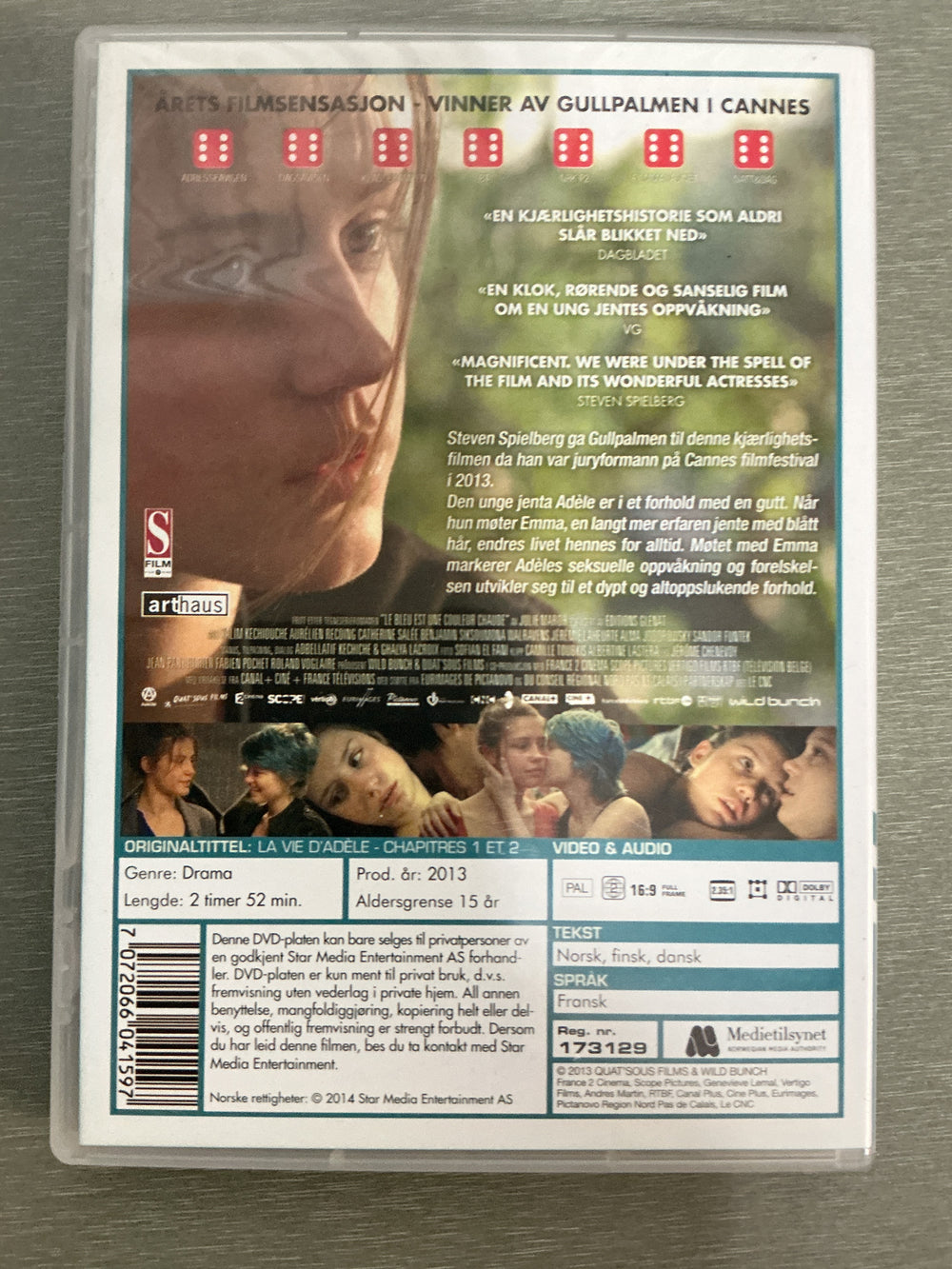 Blå er den varmeste fargen. 2013. DVD. Ny i plast!