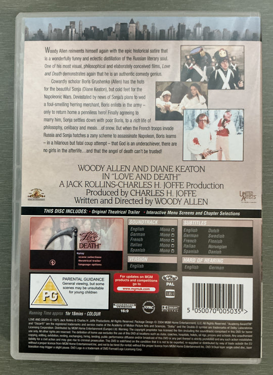 Love and Death. 1975. DVD.