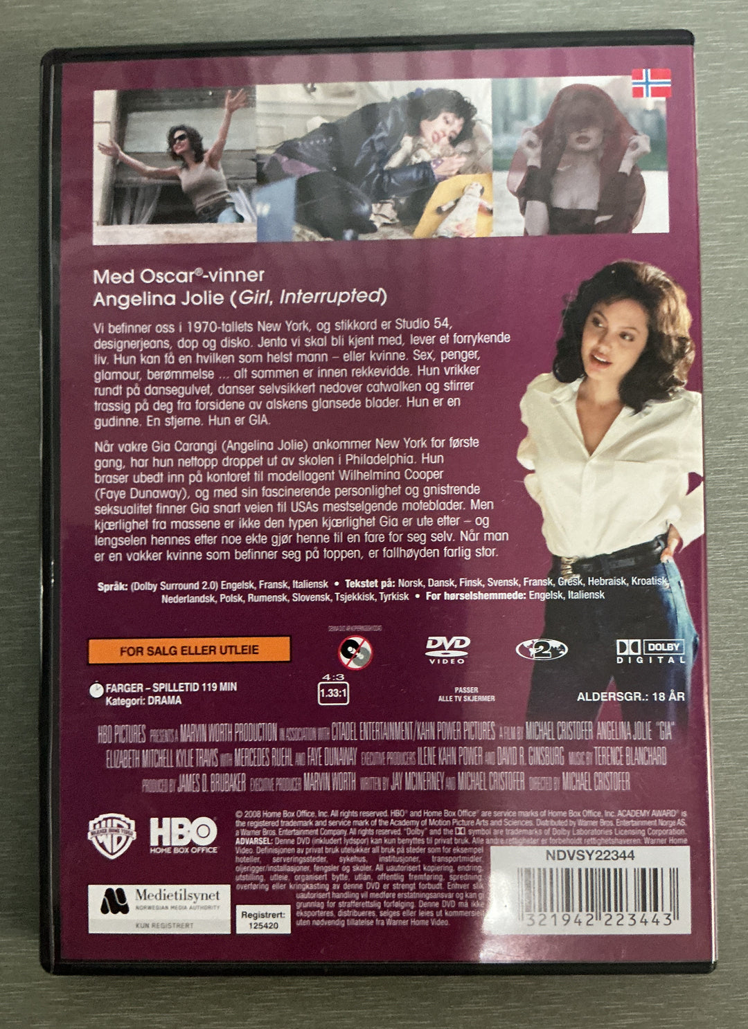 Gia. 1998. DVD.