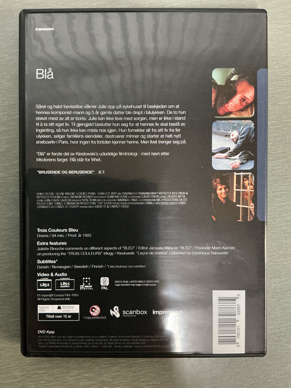 Blå. 1993. DVD.