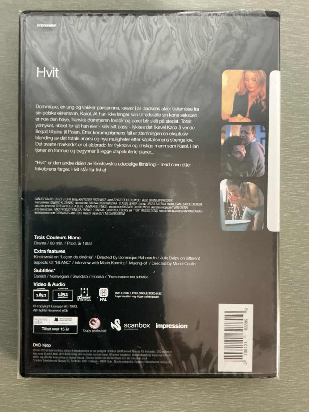 Hvit. 1994. DVD. Ny i plast!