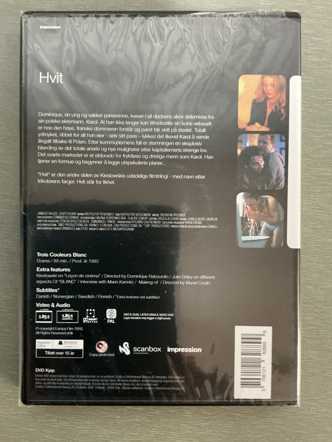 Hvit. 1994. DVD. Ny i plast!