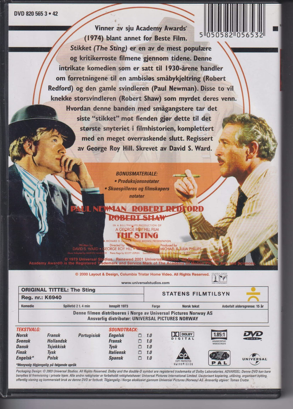 Stikket. 1973. DVD.