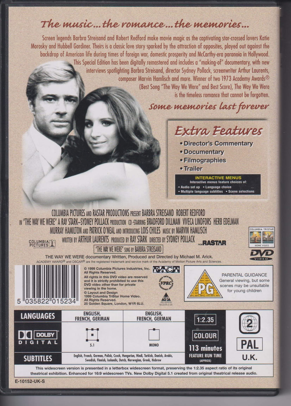 The Way We Were. 1973. DVD.