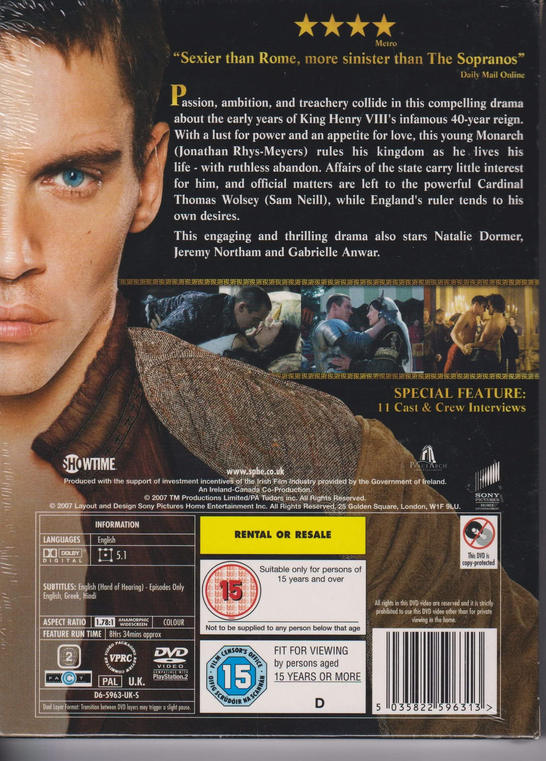 The Tudors – The Complete First Season. 2007. DVD. Ny i plast!