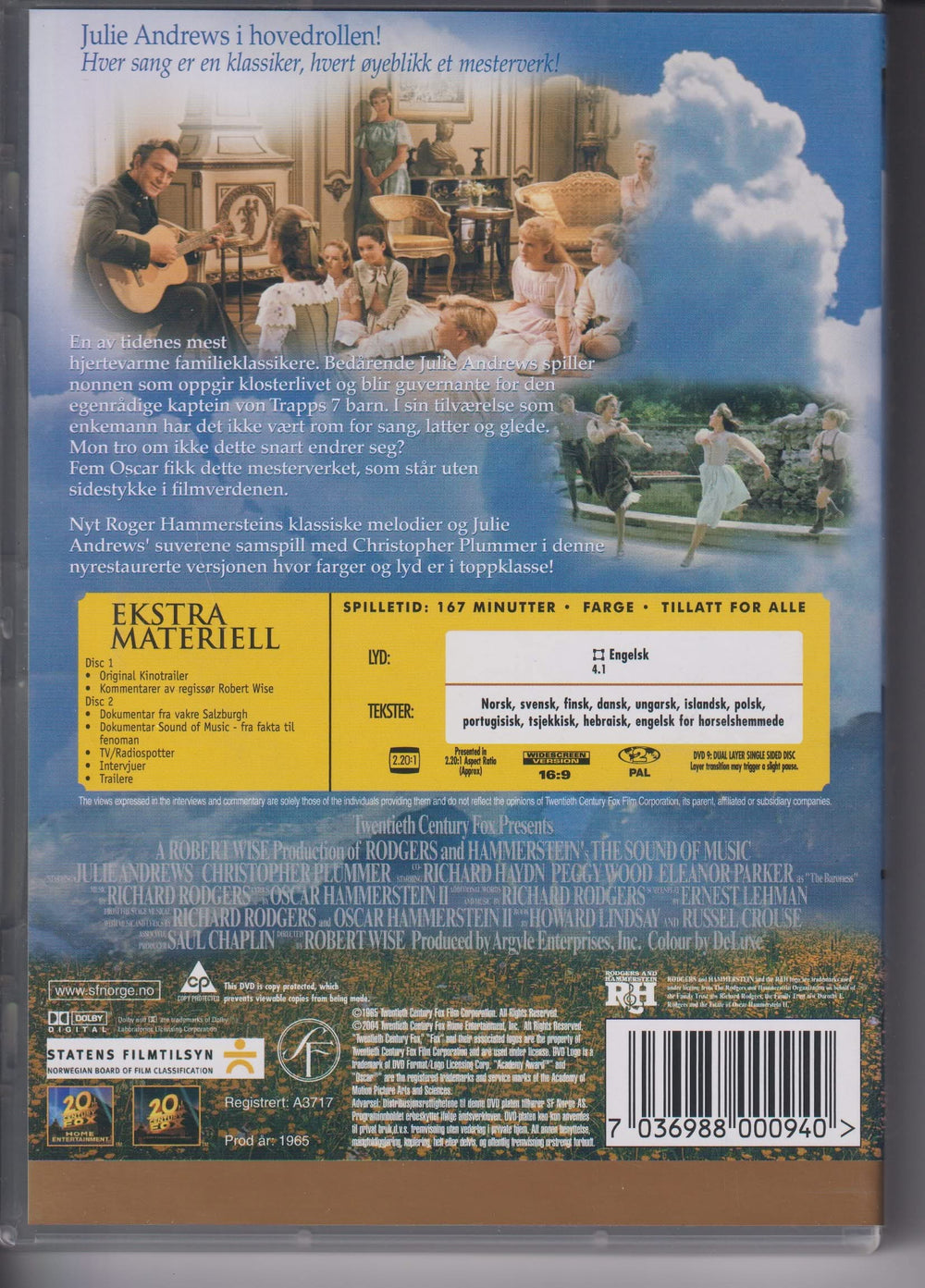The Sound of Music – Special Edition. 1965. DVD.