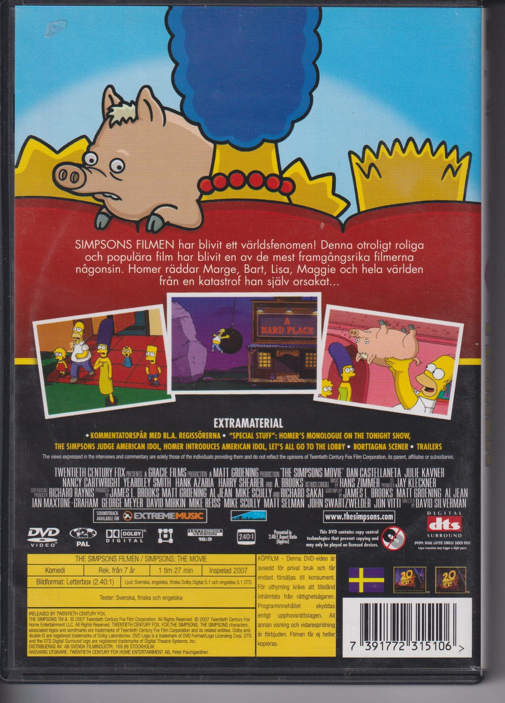 The Simpsons Filmen. 2007. DVD.