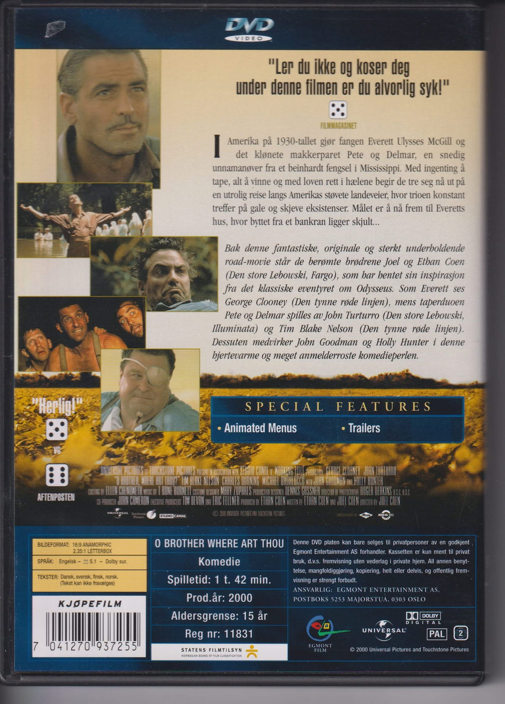 O Brother, Where Art Thou? 2000. DVD.