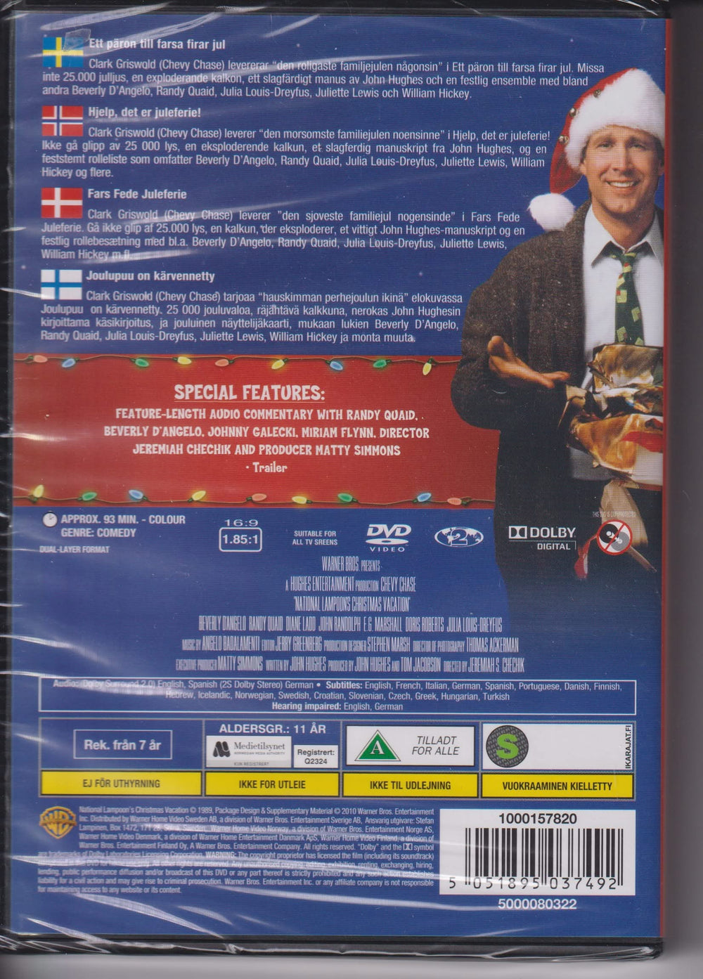 National Lampoon's Christmas Vacation. 1989. DVD. Ny i plast!