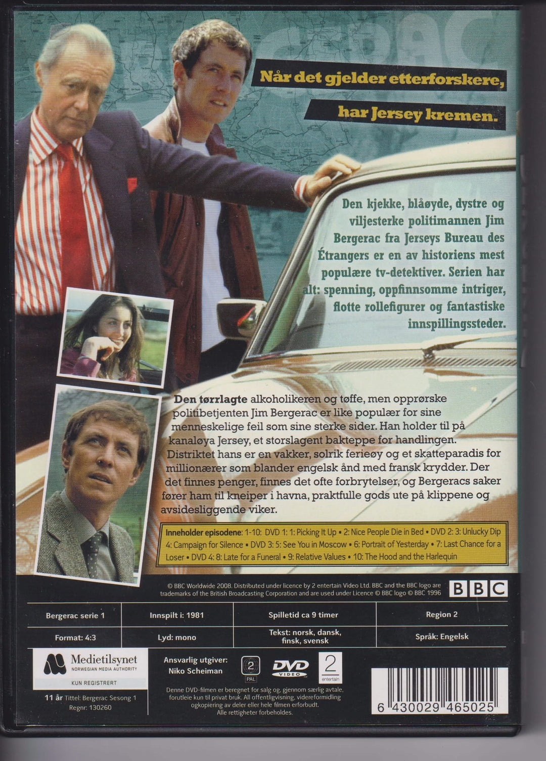 Bergerac – Serie 1. 1981. DVD samleboks.
