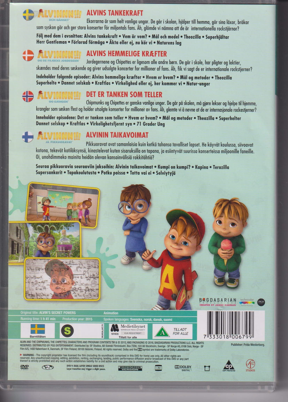 Alvinnn!!! and the Chipmunks – Alvin's Secret Powers. 2015. DVD.