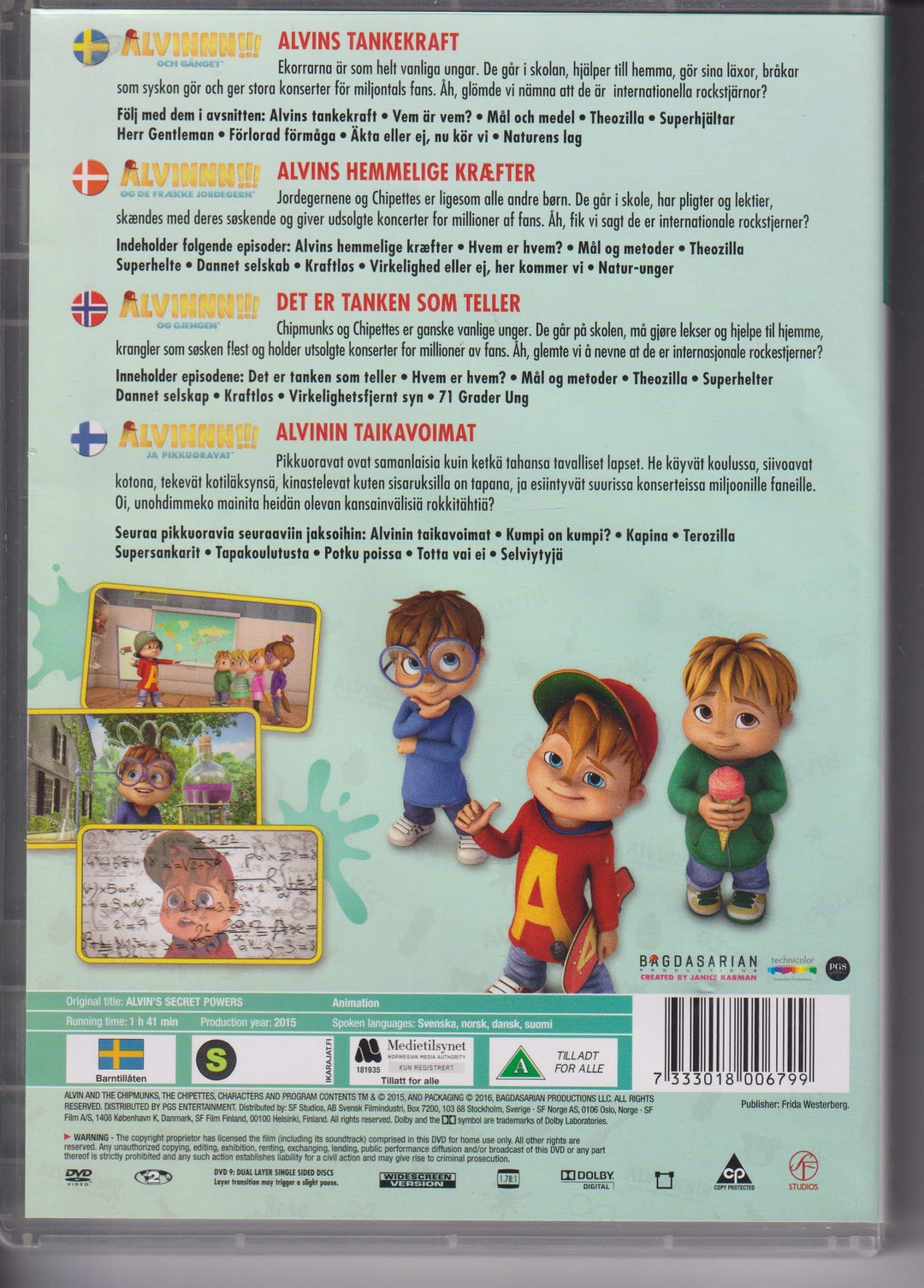 Alvinnn!!! and the Chipmunks – Alvin's Secret Powers. 2015. DVD.