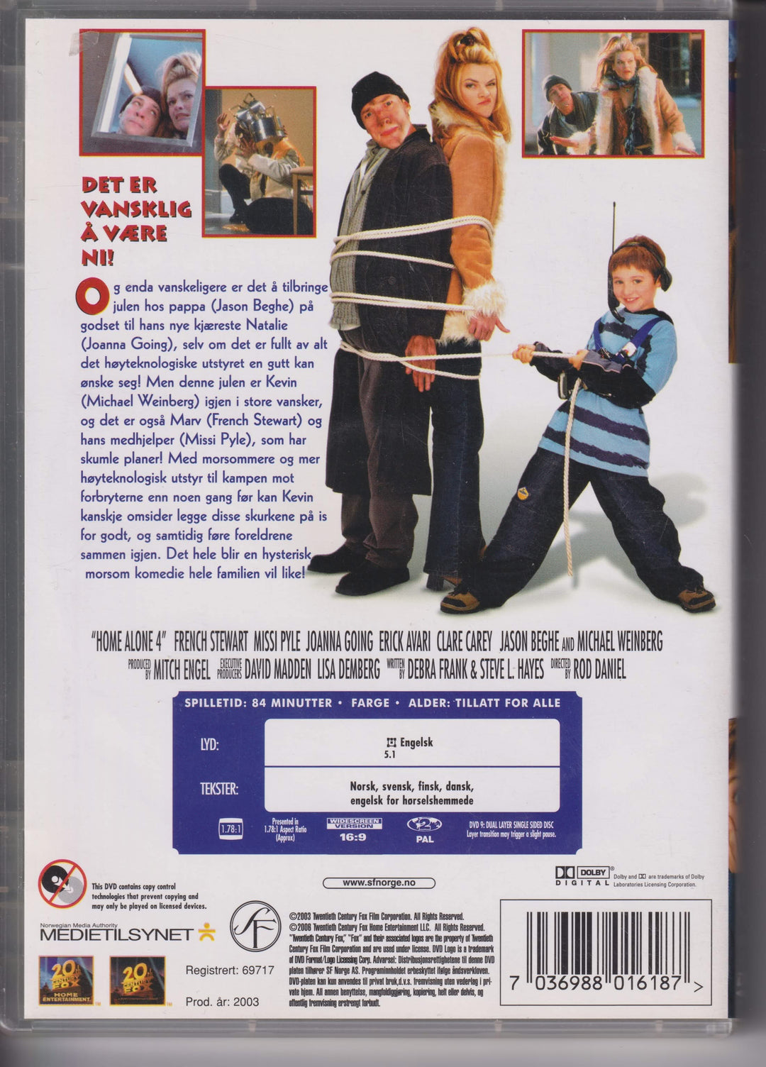 Hjemme Alene 4. 2002. DVD.