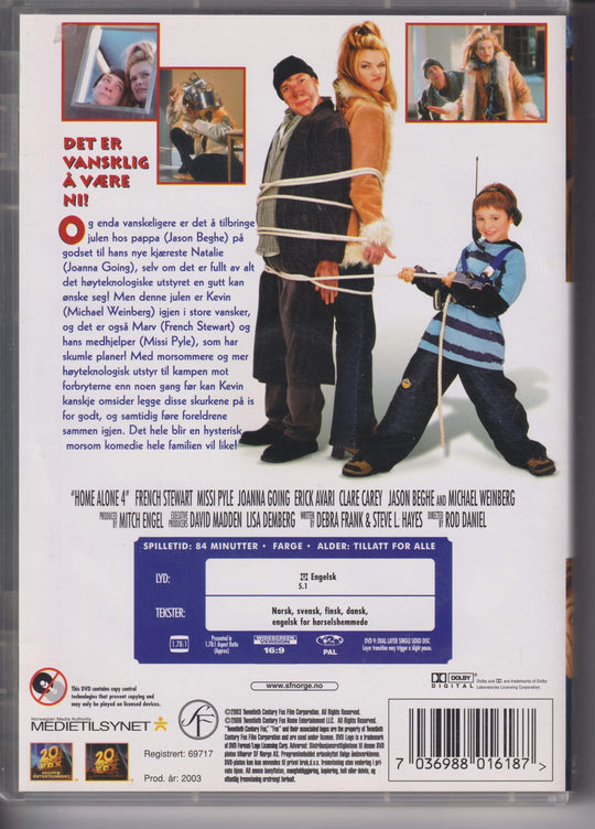 Hjemme Alene 4. 2002. DVD.