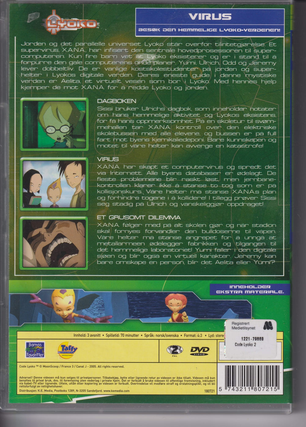 Lyoko – Virus (DVD 2). 2005. DVD.