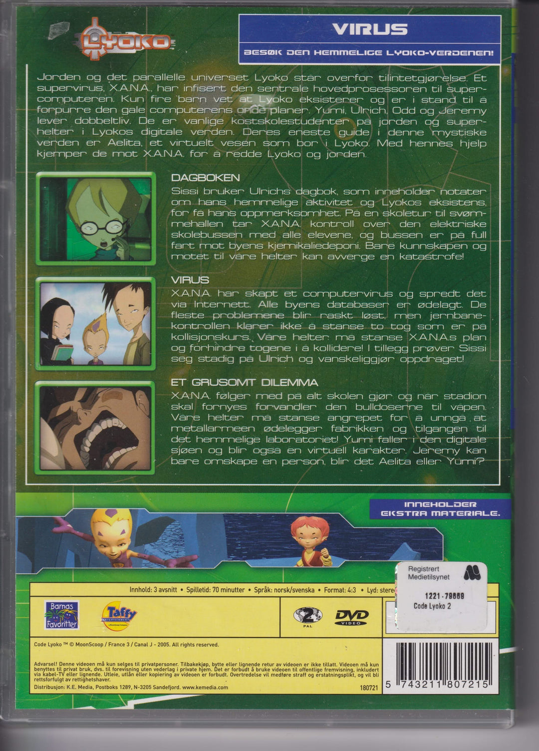 Lyoko – Virus (DVD 2). 2005. DVD.