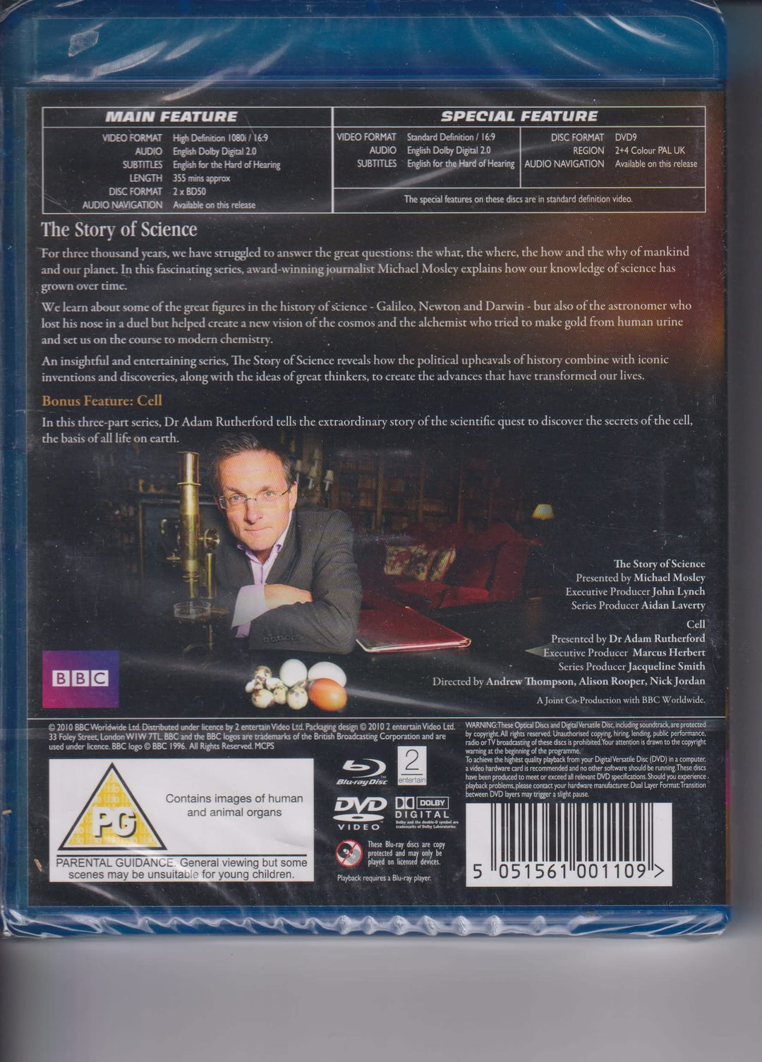 The Story of Science – Power, Proof and Passion. 2010. Blu-ray. Ny i plast!