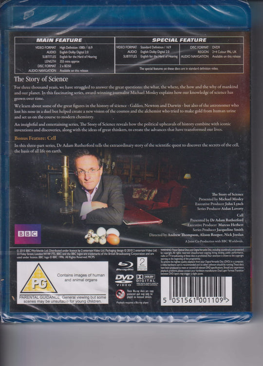 The Story of Science – Power, Proof and Passion. 2010. Blu-ray. Ny i plast!