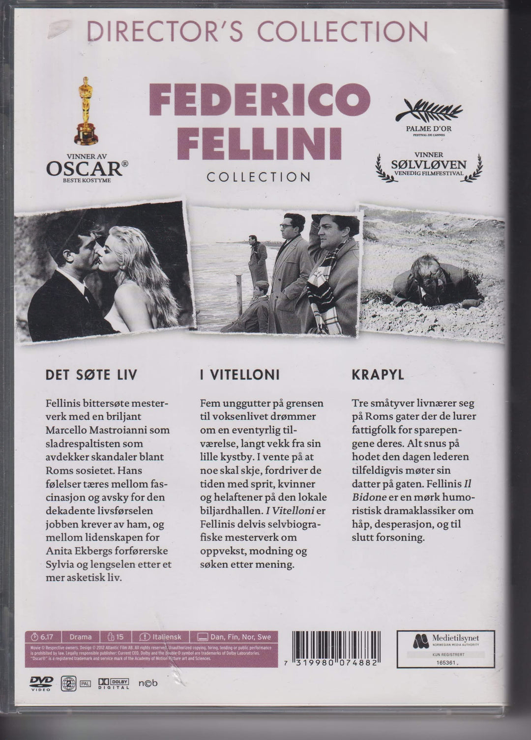 Federico Fellini Collection. DVD samleboks. Ny i plast!