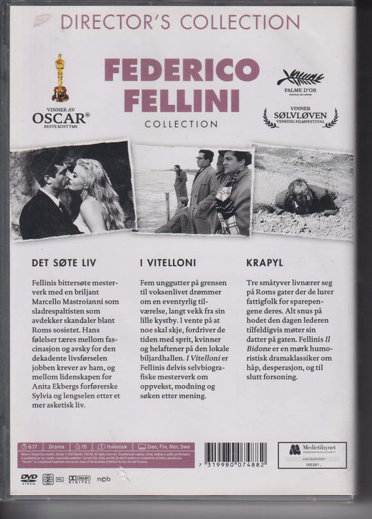 Federico Fellini Collection. DVD samleboks. Ny i plast!