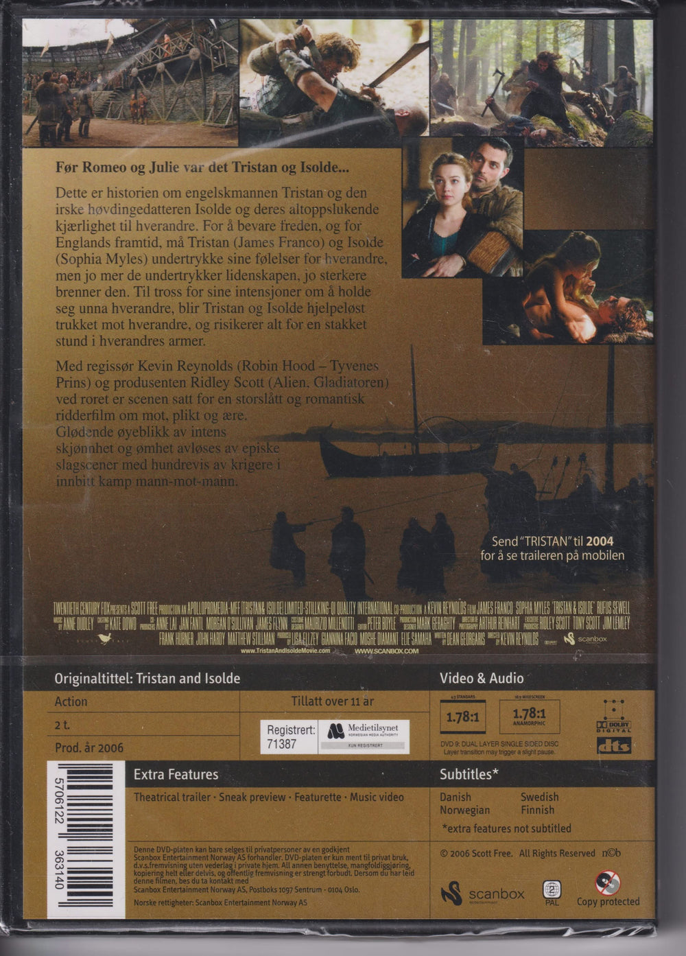 Tristan & Isolde. 2006. DVD. Ny i plast!