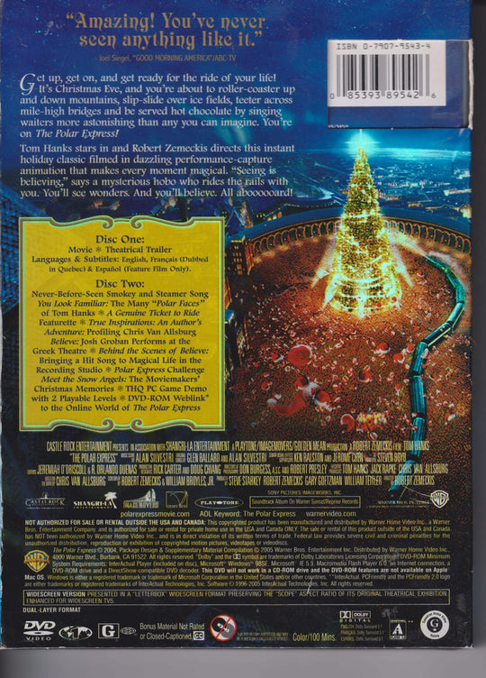 The Polar Express – Two-Disc Special Edition. 2004. DVD. Ny i plast!