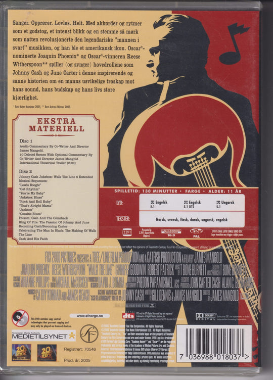 Walk the Line – 2-Disc Collector's Edition. 2005. DVD. Ny i plast!