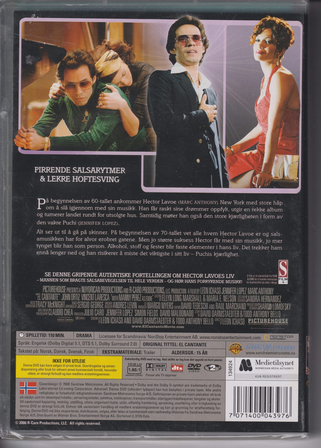King of Salsa (El Cantante). 2006. DVD. Ny i plast!