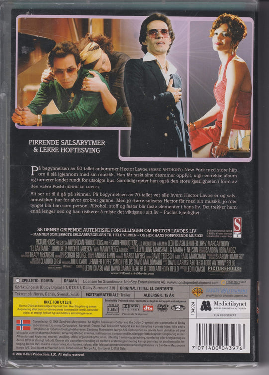 King of Salsa (El Cantante). 2006. DVD. Ny i plast!