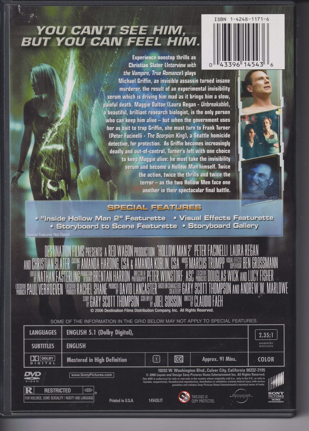 Hollow Man 2. 2006. DVD.