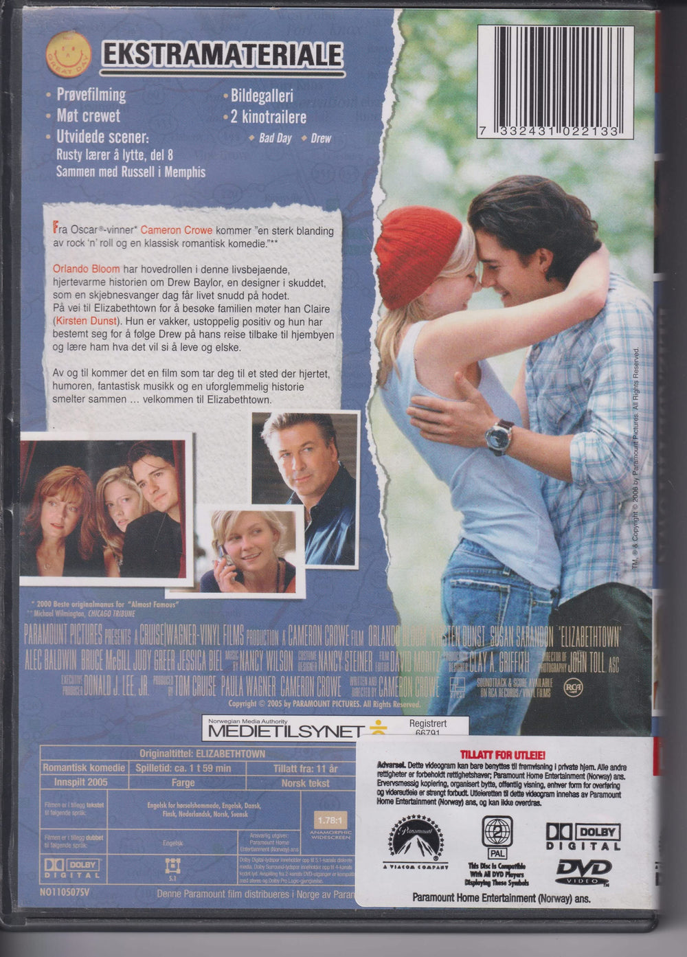 Elizabethtown – Special Collector's Edition. 2005. DVD.