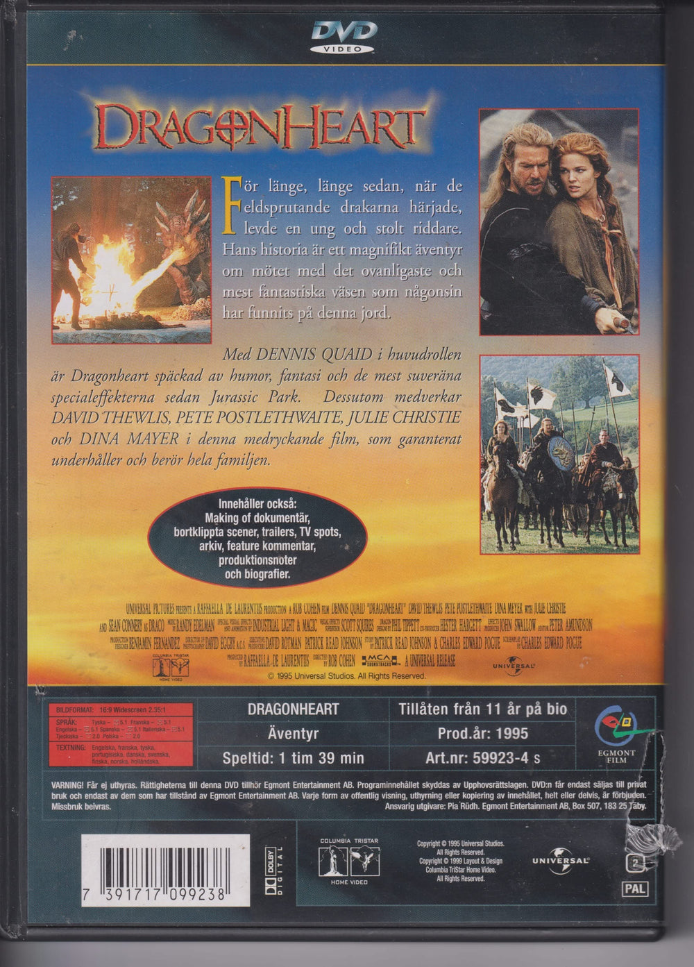 Dragonheart. 1996. DVD.