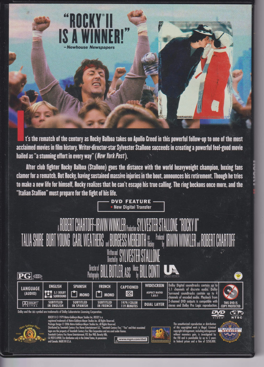 Rocky II. 1979. DVD.