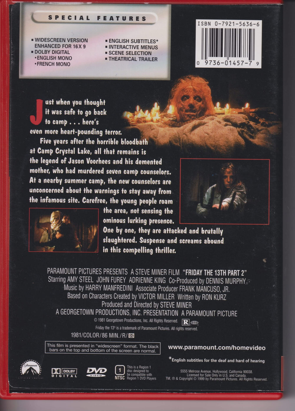 Friday the 13th Part 2. 1981. DVD.