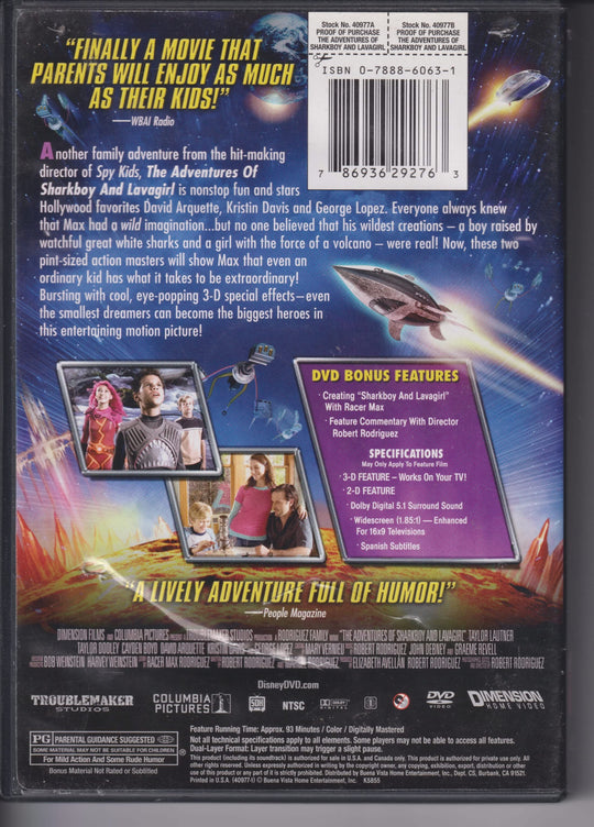 The Adventures of Sharkboy and Lavagirl 3-D. 2005. DVD.