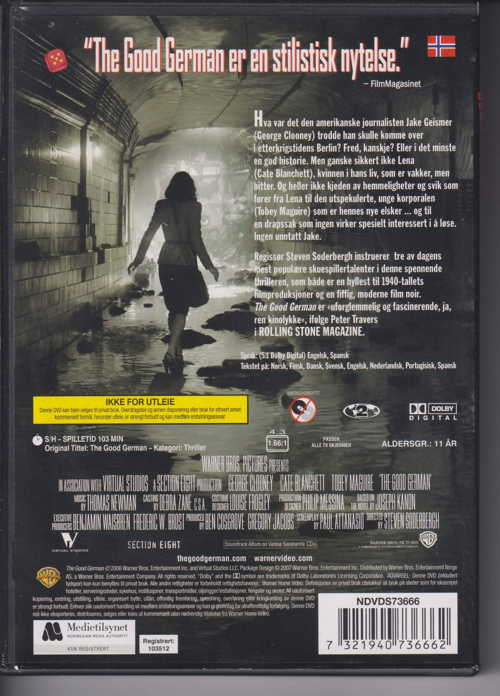 The Good German. 2006. DVD.