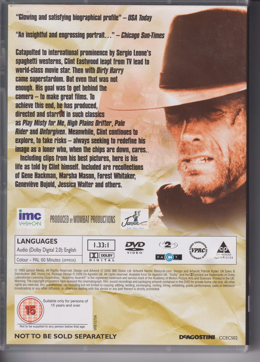 The Man from Malpaso – The Classic Clint Eastwood Collection. DVD.