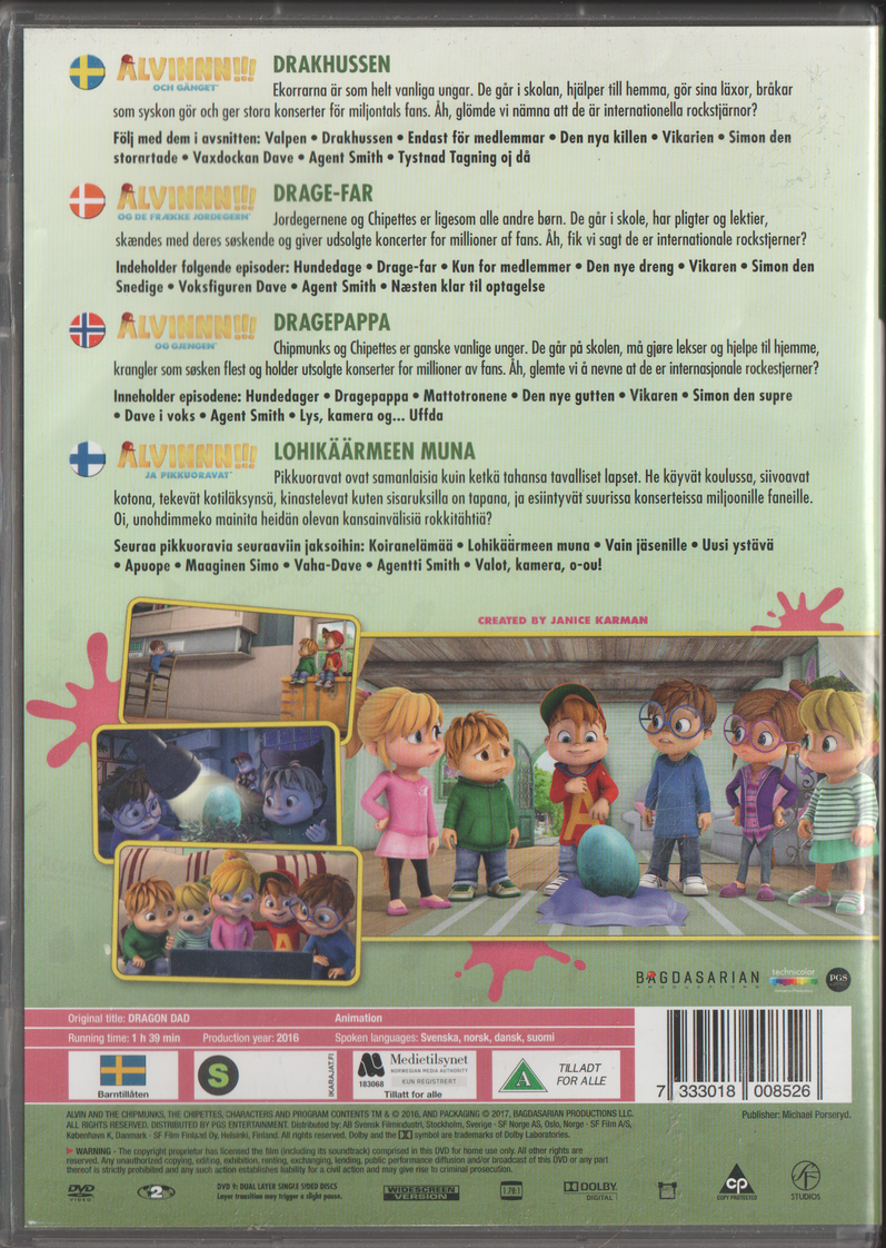 Alvinnn!!! and the Chipmunks: Dragon Dad (2015). DVD.