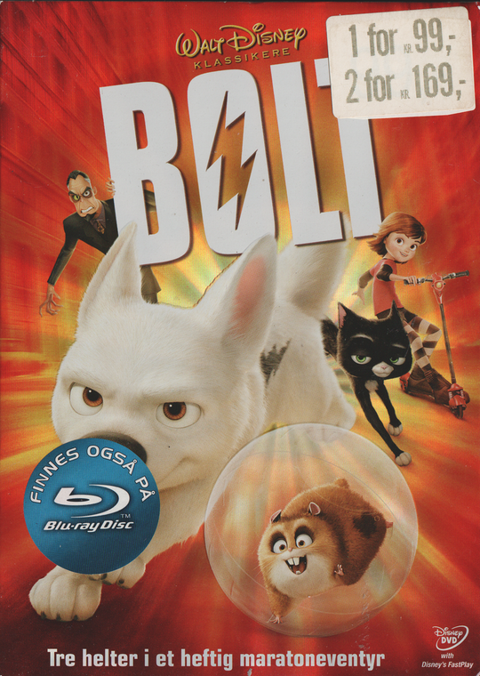 Bolt. 2008. DVD slipcase. Ny i plast!
