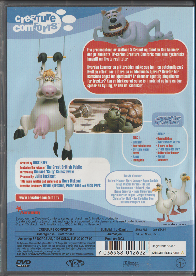 Creature Comforts. 2003. DVD.